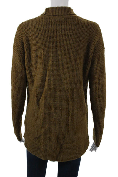 Madewell Womens Brown Merino Wool Alpaca Mock Neck Pullover Size XS