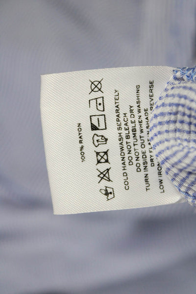Faithfull Womens Striped Light Blue Camisole Button Up Rayon Size 4
