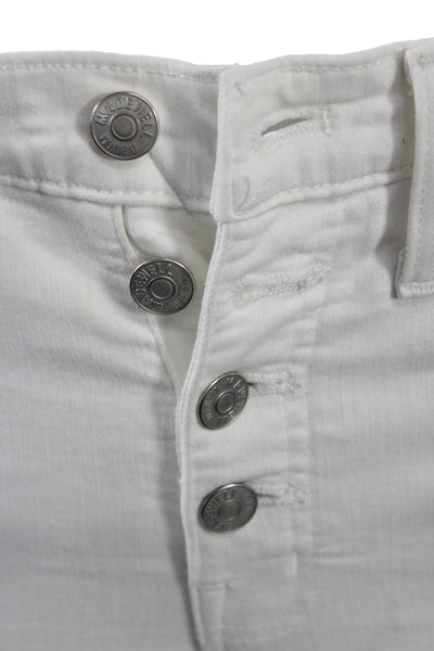 Madewell Mens Herringbone Collared Button Shirt White Long Sleeve Size 24