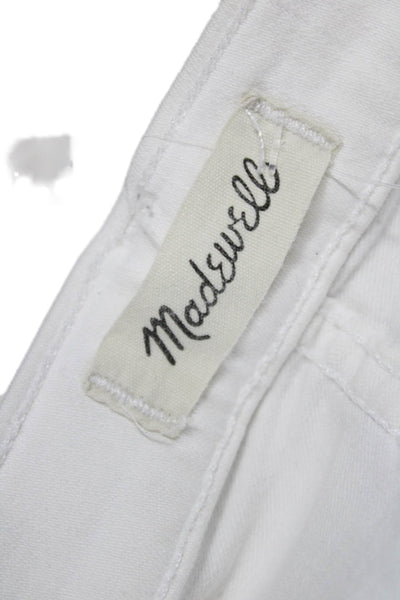 Madewell Mens Herringbone Collared Button Shirt White Long Sleeve Size 24