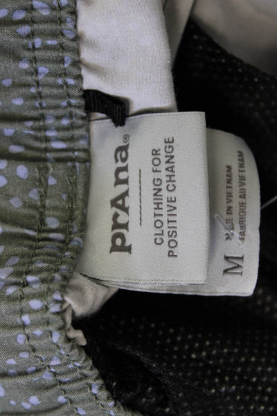 prAna Womens Gray Polka Dot Shorts Beach Button Size M