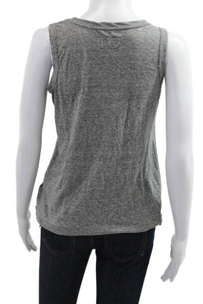 Current/Elliott Womens Jersey Tank Gray Modal Blend Crewneck Size 0