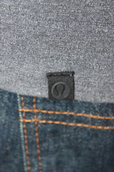 Lululemon Mens Pullover Sweatshirt Brown Zip Cotton Blend Long Sleeve Size S
