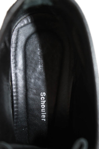 Proenza Schouler Womens Lace Up Ankle Boots Shoes Black Size 7