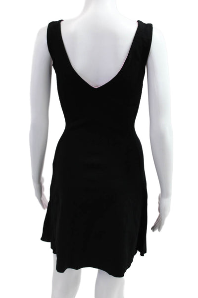 Sonia Sonia Rykiel Women A-Line Mini Dress Pink V-Neck Sleeveless Size XS