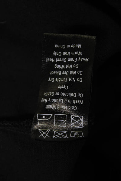 Lioness Women Black Dress Pants Linen Viscose Button Size M