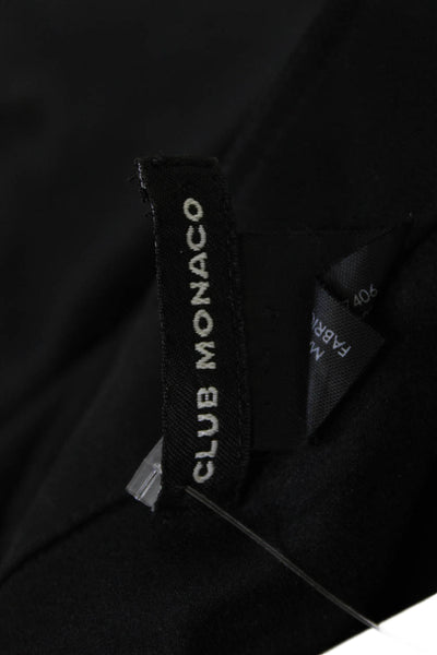 Club Monaco Women Black Silk Crew Neck Long Sleeve Jumpsuit Size 6
