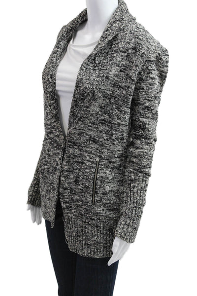 J Crew Women Dark Gray Wool Cardigan Button Long Sleeve Size S