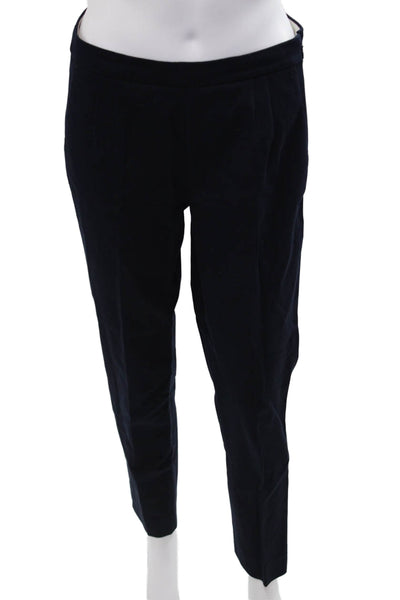 J Crew Womens Ankle Dress Pants Dark Blue Size 4 Tall