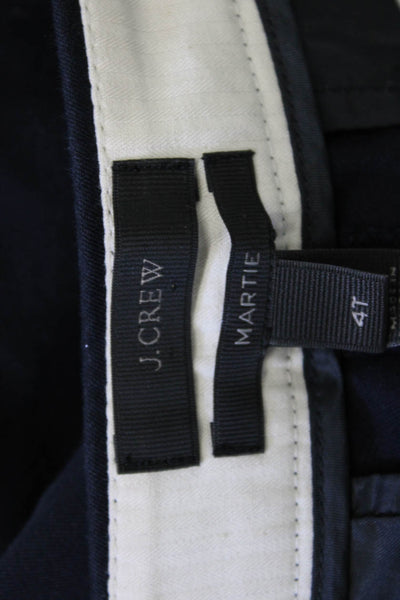 J Crew Womens Ankle Dress Pants Dark Blue Size 4 Tall