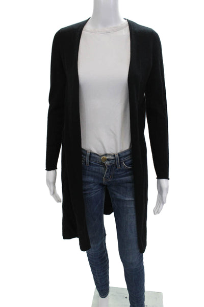 J. Mclaughlin Women Cardigan Sweater 100% Cashmere Black Long Sleeve Size XS