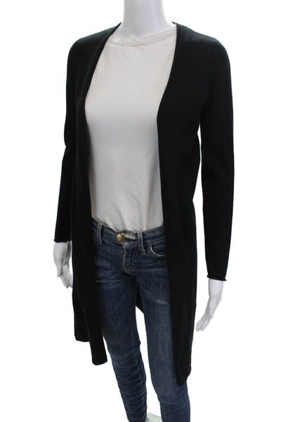 J. Mclaughlin Women Cardigan Sweater 100% Cashmere Black Long Sleeve Size XS