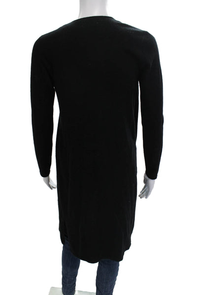 J. Mclaughlin Women Cardigan Sweater 100% Cashmere Black Long Sleeve Size XS