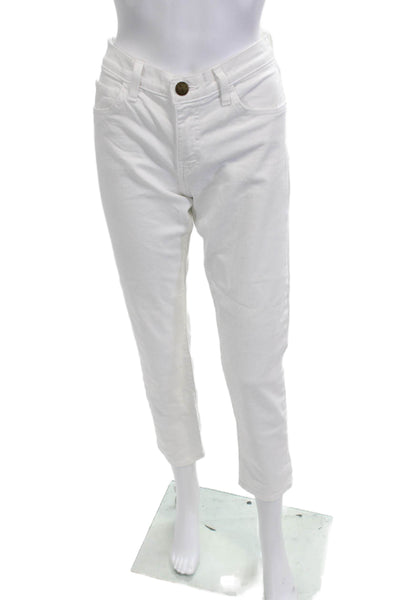Current/Elliott Womens White High Rise Ankle Cropped Pants Size 26