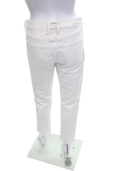 Current/Elliott Womens White High Rise Ankle Cropped Pants Size 26