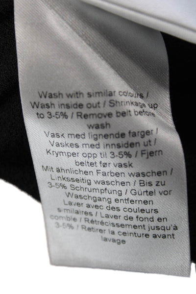 Ganni Women Bermuda Shorts Black Buckle Size 36