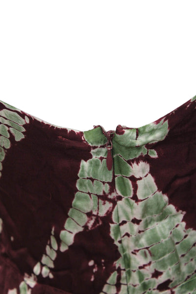 YFB Women Maxi Slip Dress Brown V Neck Bohemian Rayon Size S