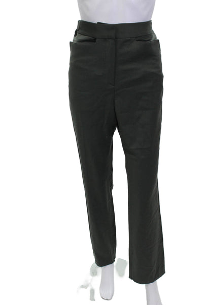 COS Women Dress Pants Dark Gray 100% Wool Hook & Eye Inseam 30 Size 8