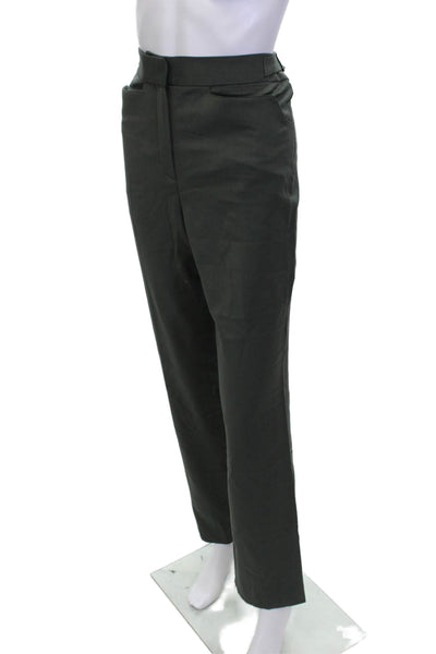 COS Women Dress Pants Dark Gray 100% Wool Hook & Eye Inseam 30 Size 8