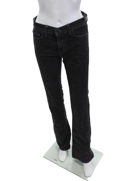 J Brand Womens Bootcut Dark Gray Jeans Mid Rise Button Size 27
