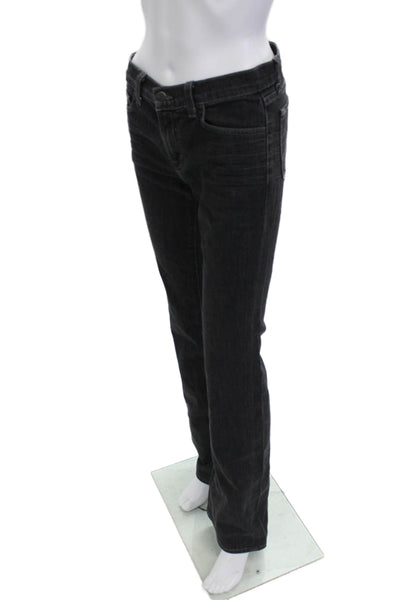J Brand Womens Bootcut Dark Gray Jeans Mid Rise Button Size 27