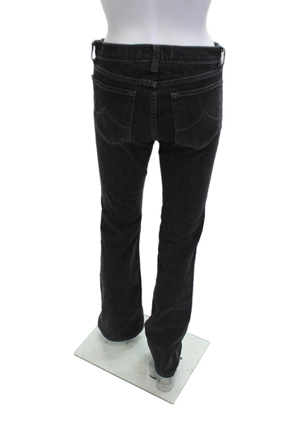J Brand Womens Bootcut Dark Gray Jeans Mid Rise Button Size 27