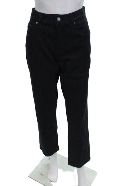 Michael Kors Womens Cropped Black Jeans Mid Rise Button Size 31