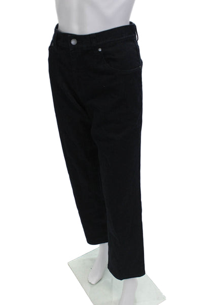 Michael Kors Womens Cropped Black Jeans Mid Rise Button Size 31