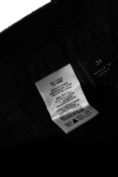 Michael Kors Womens Cropped Black Jeans Mid Rise Button Size 31