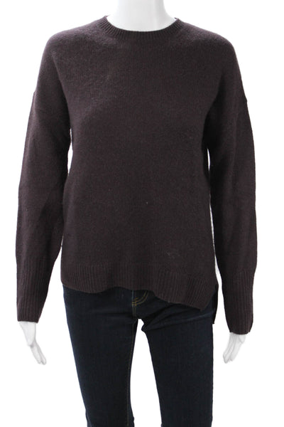 Aqua Cashmere Women Cashmere Pullover Dark Gray Crewneck Sweater Size XS