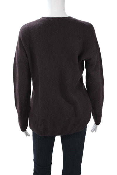 Aqua Cashmere Women Cashmere Pullover Dark Gray Crewneck Sweater Size XS