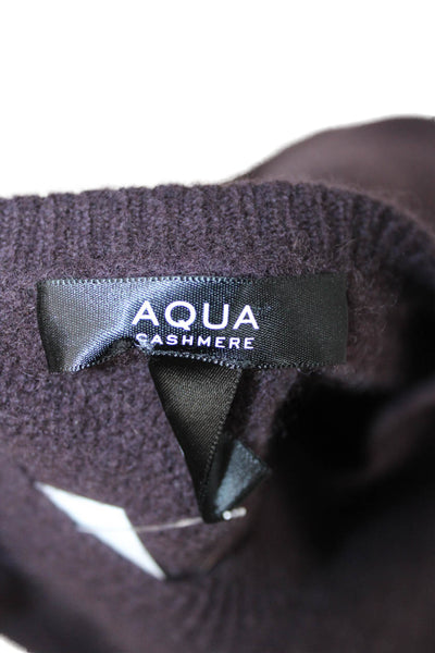 Aqua Cashmere Women Cashmere Pullover Dark Gray Crewneck Sweater Size XS
