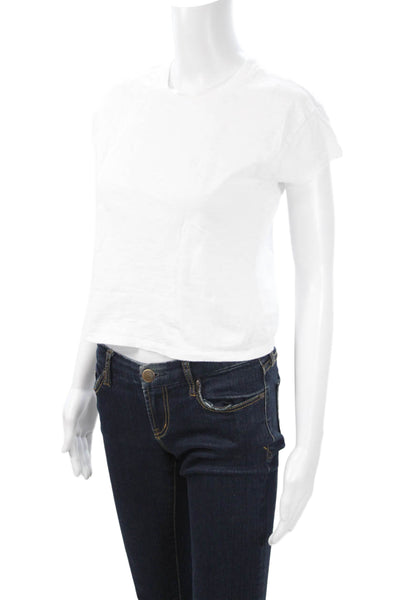 Z Supply Womens Cropped Cotton Crew Neck Short Sleeve T-Shirt Size XS