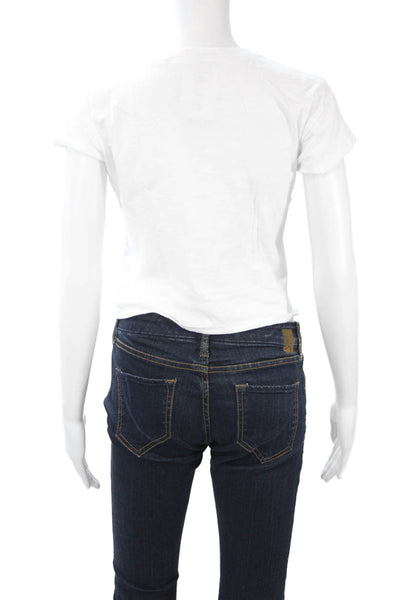Z Supply Womens Cropped Cotton Crew Neck Short Sleeve T-Shirt Size XS