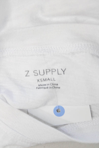Z Supply Womens Cropped Cotton Crew Neck Short Sleeve T-Shirt Size XS