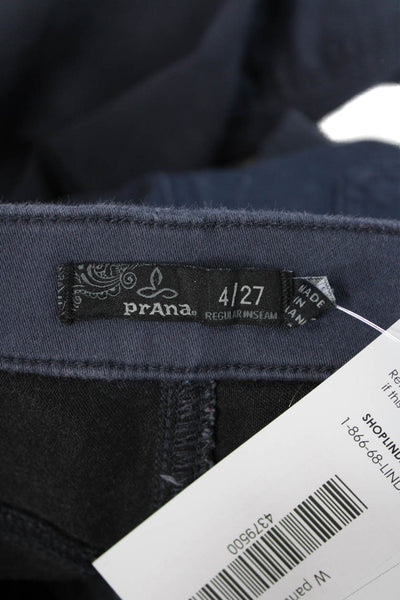 prAna Womens Dark Gray Cropped Ankle Pants Organic Cotton Blend Size 4