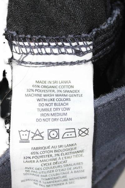 prAna Womens Dark Gray Cropped Ankle Pants Organic Cotton Blend Size 4