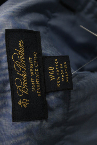 Brooks Brothers Mens Chino Shorts Dark Blue 100% Cotton Button Size 40