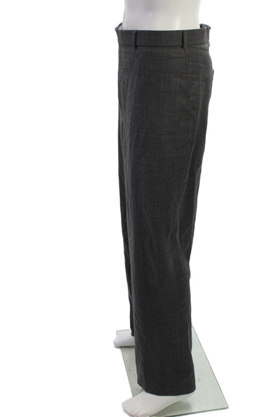 Ballin Mens Dress Pants Dark Gray Wool Button Size 46