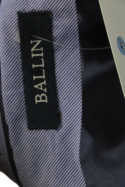 Ballin Mens Dress Pants Dark Gray Wool Button Size 46