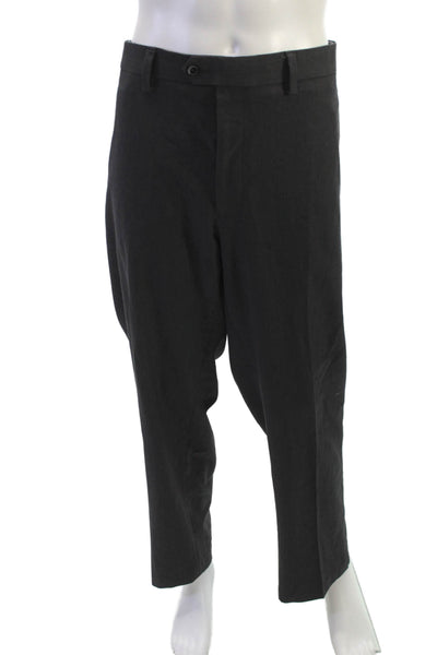 Oak Hill Mens Black Dress Pants Button Big & Tall Size 46
