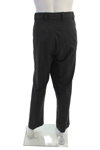 Oak Hill Mens Black Dress Pants Button Big & Tall Size 46
