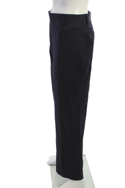 Reda Mens Dark Blue Dress Pants Button Front Classic Size 46
