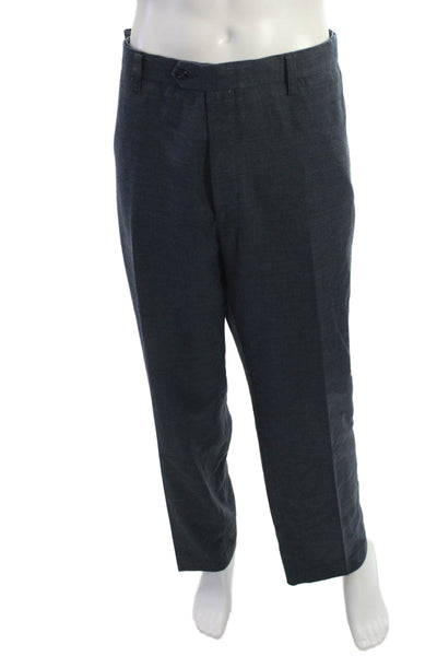 Oak Hill Mens Dress Pants Dark Gray Polyester Blend Size 46