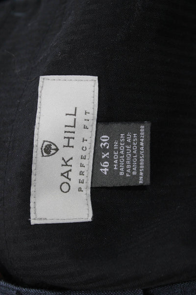 Oak Hill Mens Dress Pants Dark Gray Polyester Blend Size 46