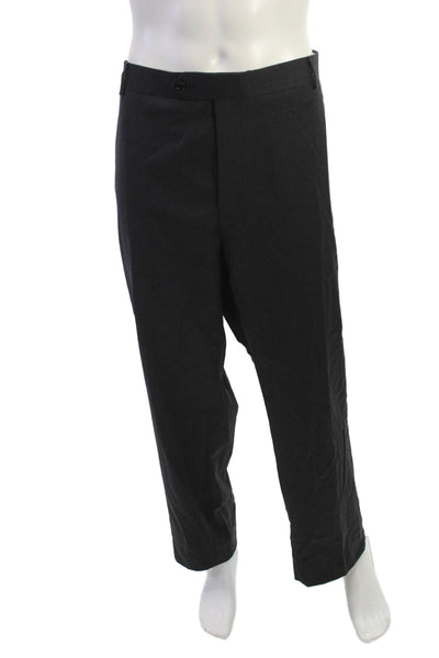 Brooks Brothers Mens Dress Pants Black Wool Size 46