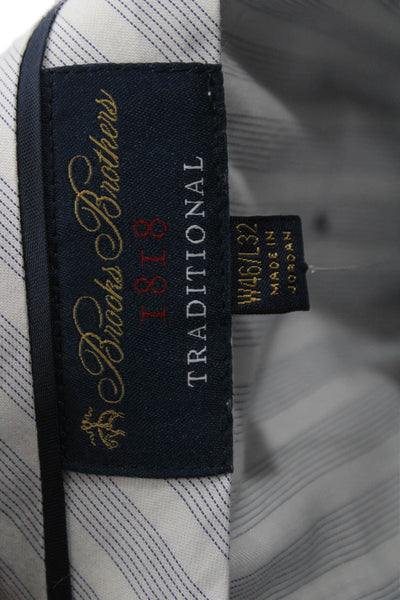 Brooks Brothers Mens Dress Pants Black Wool Size 46