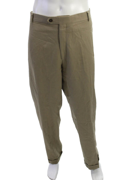 Joseph & Feiss Mens Dress Pants Khakis Beige 100% Wool Inseam 30 Size 46