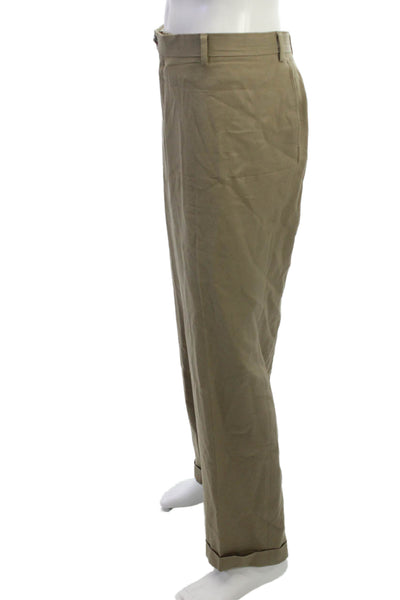 Joseph & Feiss Mens Dress Pants Khakis Beige 100% Wool Inseam 30 Size 46