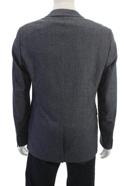 Ted Baker London Mens Herringbone Blazer Dark Gray Collared Button Size 40